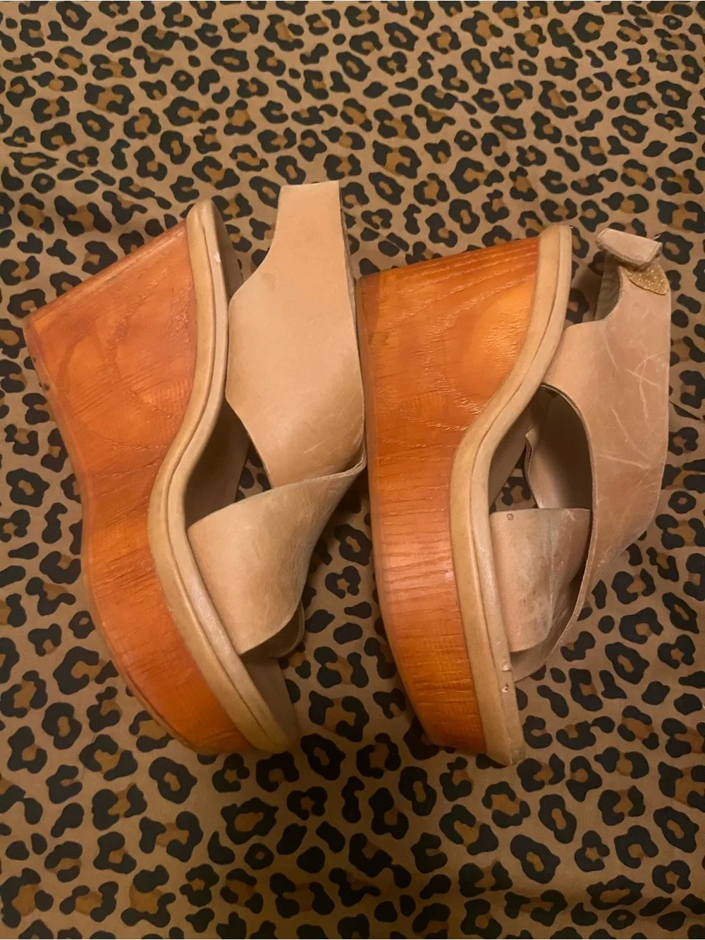 Lucky Brand Women's Crisscross Slingback Wedge Sandals in Light Tan